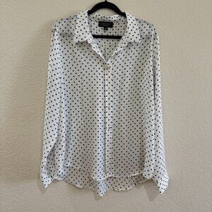 Laundry polka dot long sleeve blouse